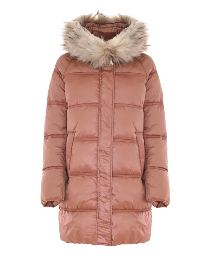 Стеганый пуховик с меховым капюшоном Kocca, оранжевый
Стеганый пуховик с меховым капюшоном Kocca, оранжевый