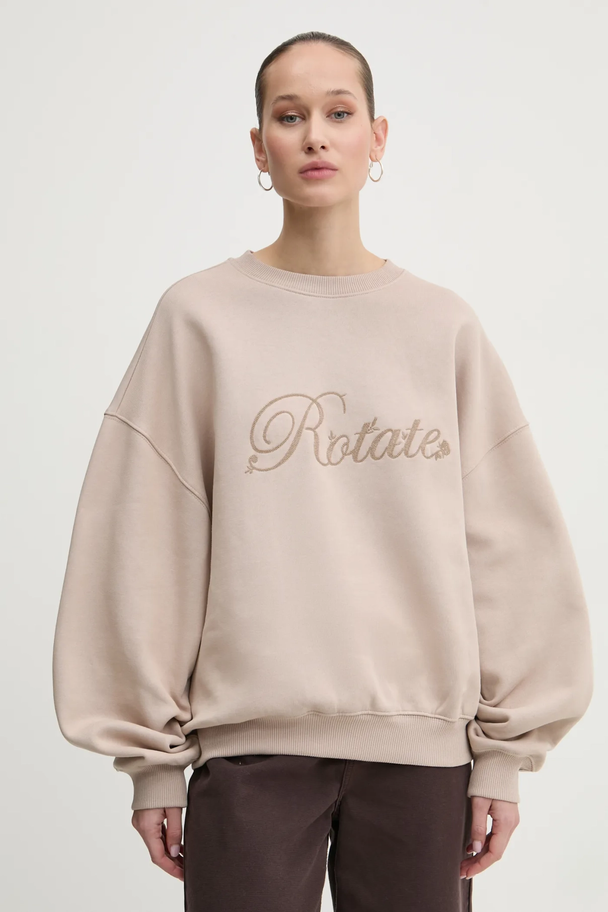 Хлопковая толстовка Rotate, бежевый
Хлопковая толстовка Rotate, бежевый