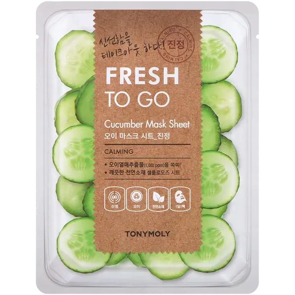 Успокаивающая тканевая маска для лица с экстрактом огурца, 22 г Tony Moly Fresh to go cucumber
Успокаивающая тканевая маска для лица с экстрактом огурца, 22 г Tony Moly Fresh to go cucumber