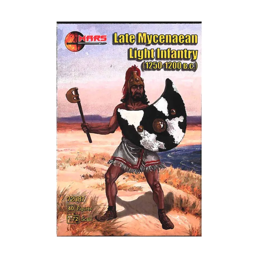 Позднемикенская легкая пехота (1250–1200 гг. до н. э.), Historical Miniatures (1:72) (Mars Figures)
Позднемикенская легкая пехота (1250–1200 гг. до н. э.), Historical Miniatures (1:72) (Mars Figures)