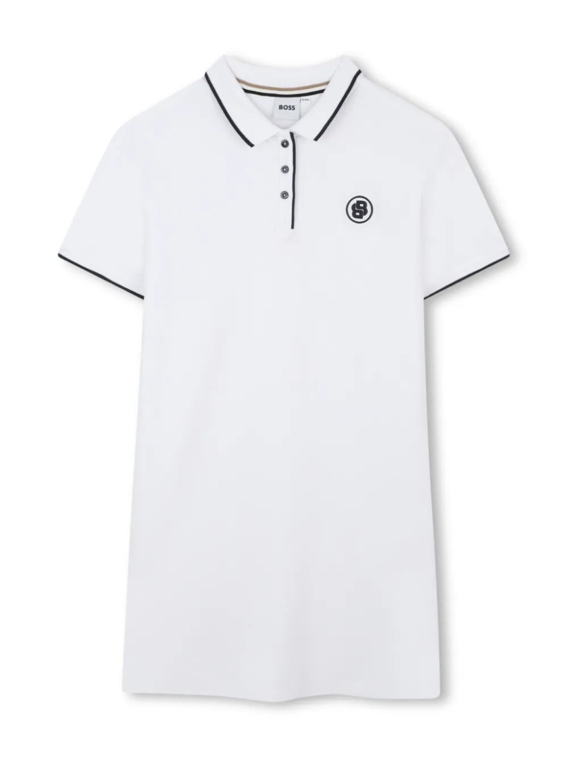 BOSS Kidswear платье с вышитым логотипом, белый 
BOSS Kidswear платье с вышитым логотипом, белый