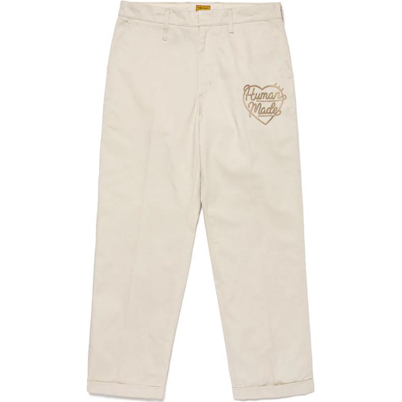 Брюки плиссе с вышивкой в виде сердца HUMAN MADE, белый
Брюки плиссе с вышивкой в виде сердца HUMAN MADE, белый