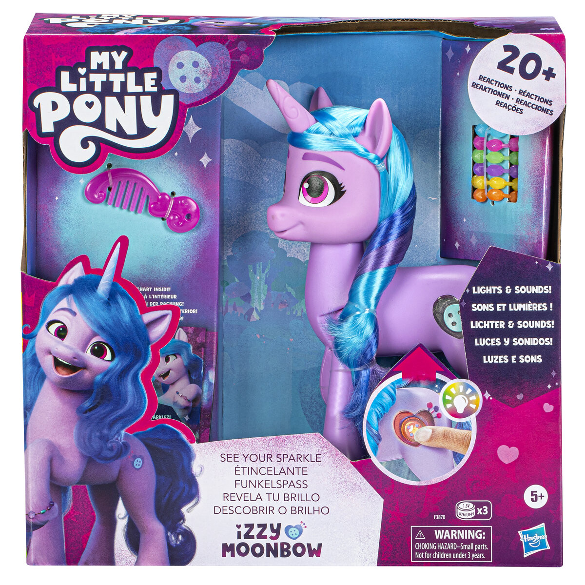 Hasbro, My Little Pony, фигурка Иззи со световыми эффектами, звуками, музыкой и аксессуарами, F3870
Hasbro, My Little Pony, фигурка Иззи со световыми эффектами, звуками, музыкой и аксессуарами, F3870