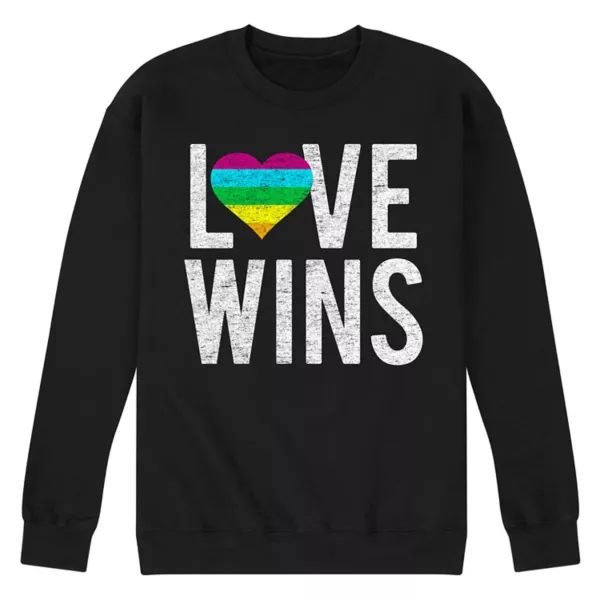 Мужская флисовая толстовка "Love wins" Licensed Character, черный 
Мужская флисовая толстовка "Love wins" Licensed Character, черный