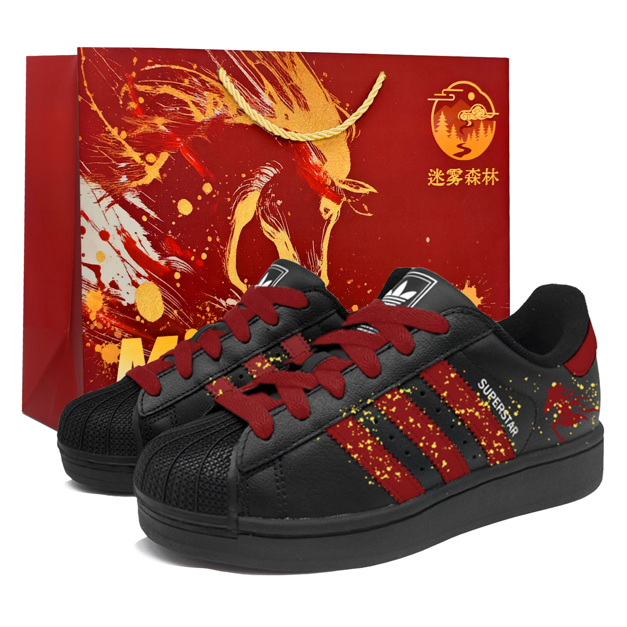 Superstar 2 Galloping Horse Chasing The Stars Horse Year Shopping Bag низкие кроссовки для скейтбординга Unisex Adidas Originals, черный красный
Superstar 2 Galloping Horse Chasing The Stars Horse Year Shopping Bag низкие кроссовки для скейтбординга Unisex Adidas Originals, черный красный