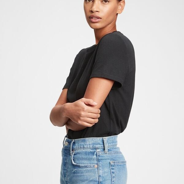 Футболка из хлопка с круглым вырезом Gap, черный
Футболка из хлопка с круглым вырезом Gap, черный