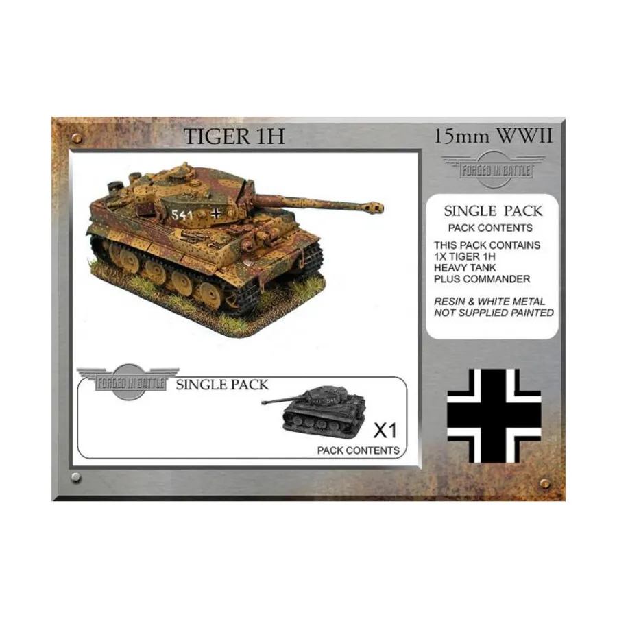 Танк Тигр 1H, WWII Miniatures - German Vehicles (15mm)
Танк Тигр 1H, WWII Miniatures - German Vehicles (15mm)