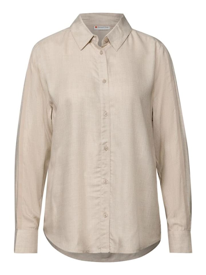 Блузка с длинными рукавами из утреннего бежевого меланжа. Street One
Блузка с длинными рукавами из утреннего бежевого меланжа. Street One