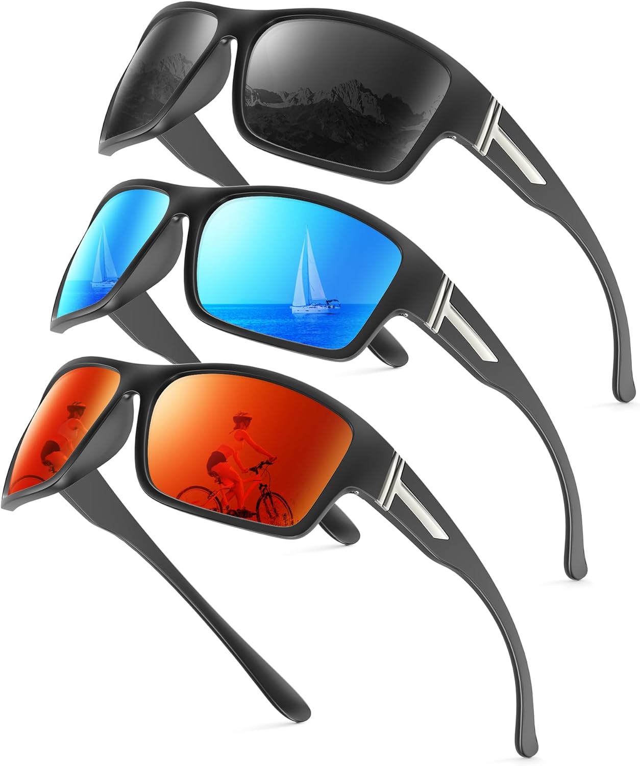 Поляризованные солнцезащитные очки KALIYADI для мужчин и женщин, спортивные солнцезащитные очки: поляризованные солнцезащитные очки для мужчин и женщин с защитой UV400 для рыбалки и гольфа, A02-black+ice Blue+red
Поляризованные солнцезащитные очки KALIYADI для мужчин и женщин, спортивные солнцезащитные очки: поляризованные солнцезащитные очки для мужчин и женщин с защитой UV400 для рыбалки и гольфа, A02-black+ice Blue+red