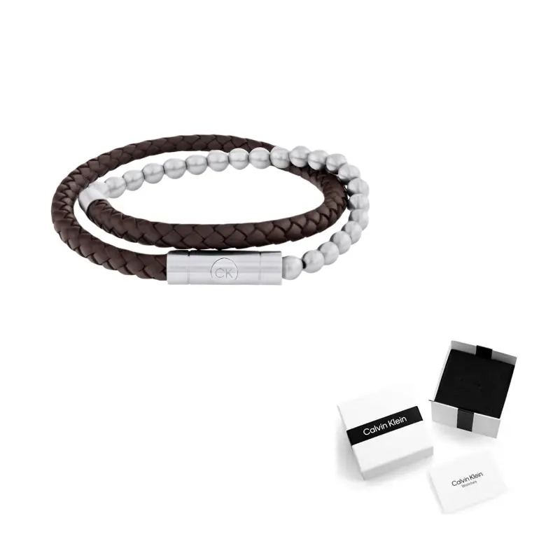 Матовый бисерный кожаный браслет Men's Coffee Calvin Klein
Матовый бисерный кожаный браслет Men's Coffee Calvin Klein