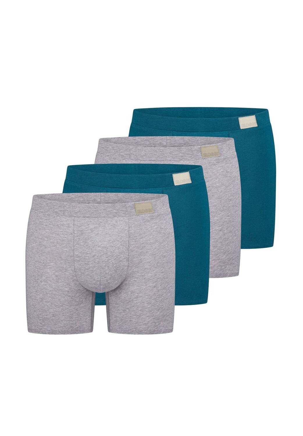 Комплект из 4 шт. (длинные короткие/трусы) для мужчин GO Natural sloggi, серый 
Комплект из 4 шт. (длинные короткие/трусы) для мужчин GO Natural sloggi, серый