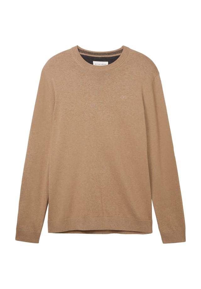 Круглый вырез свитера с ребристыми манжетами Tom Tailor, коричневый
Круглый вырез свитера с ребристыми манжетами Tom Tailor, коричневый