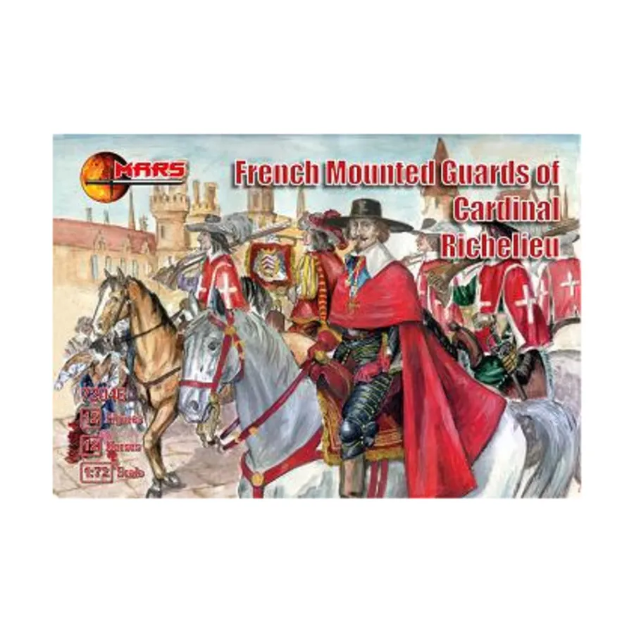 Французский конный гвардеец кардинал Ришелье, Historical Miniatures (1:72) (Mars Figures)
Французский конный гвардеец кардинал Ришелье, Historical Miniatures (1:72) (Mars Figures)