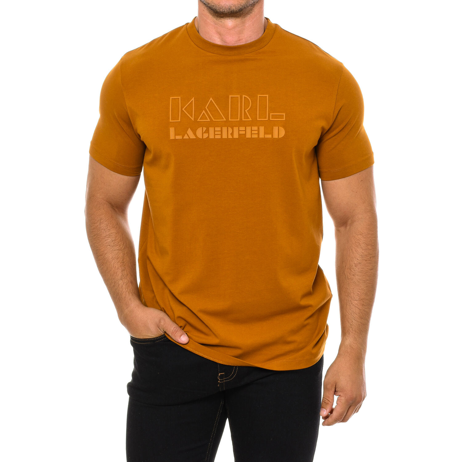 Футболка с коротким рукавом 755060 Karl Lagerfeld, коричневый 
Футболка с коротким рукавом 755060 Karl Lagerfeld, коричневый