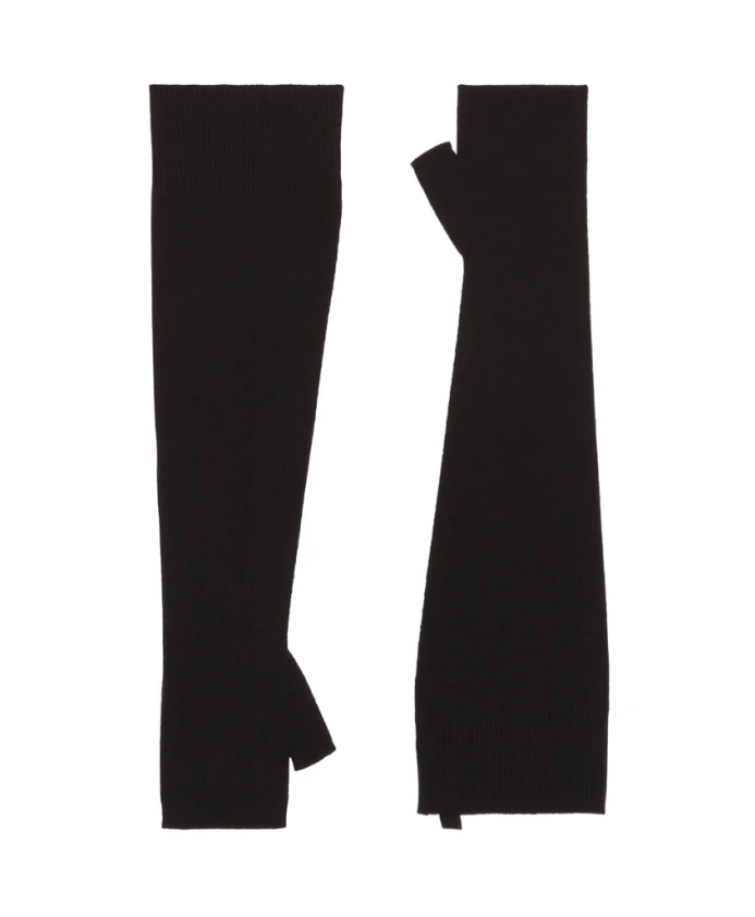 Черные шерстяные ребристые перчатки без пальцев Dolce & Gabbana, черный
Черные шерстяные ребристые перчатки без пальцев Dolce & Gabbana, черный