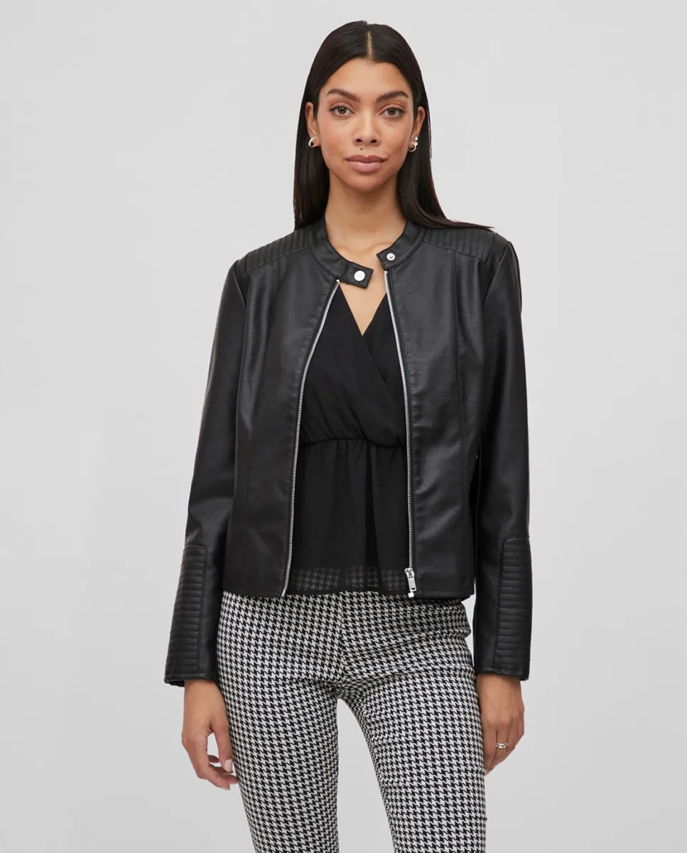 Женская куртка из искусственной кожи на молнии Vila, черный
Женская куртка из искусственной кожи на молнии Vila, черный