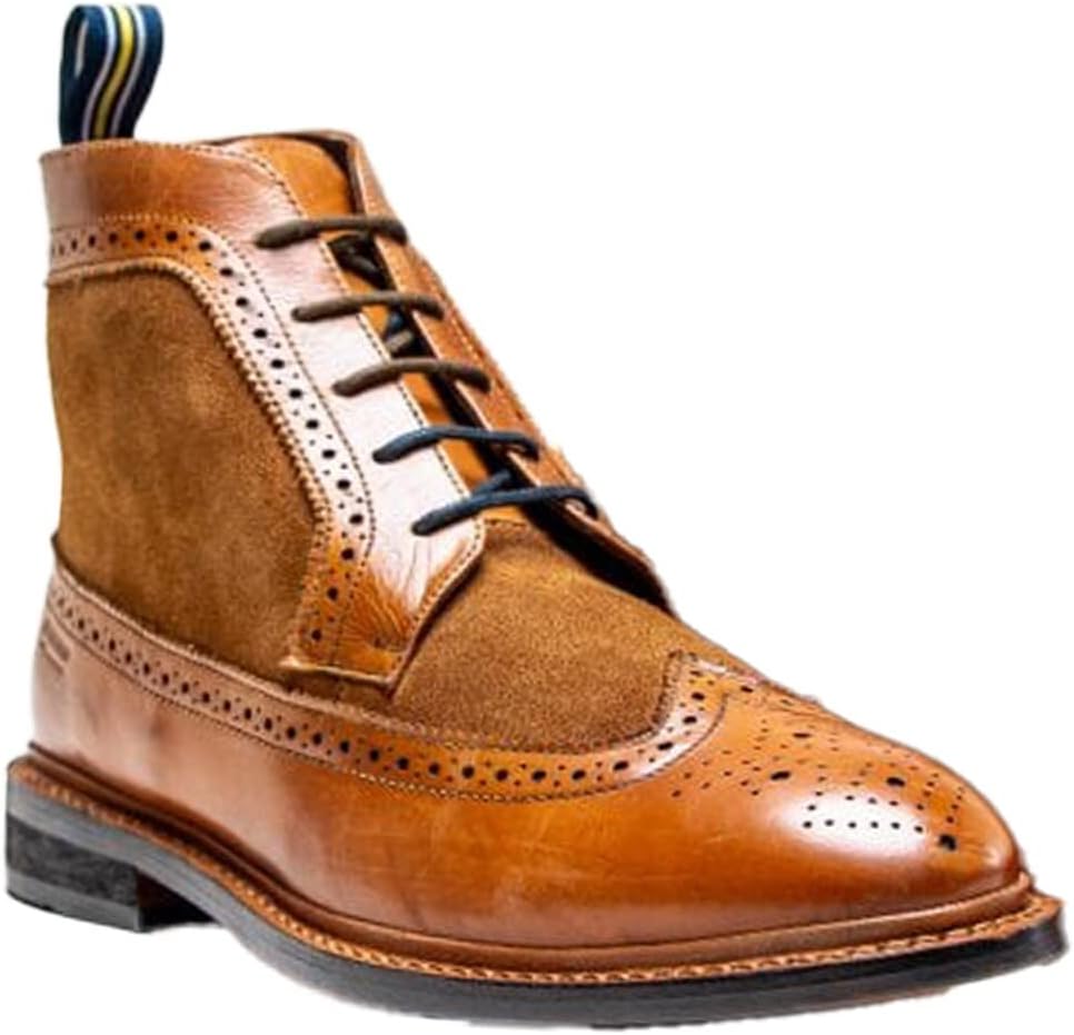 Мужские ботинки SIRRI из натуральной кожи и замши, шнуровка, броги, с высокой прошивкой, элегантные повседневные, Tan
Мужские ботинки SIRRI из натуральной кожи и замши, шнуровка, броги, с высокой прошивкой, элегантные повседневные, Tan