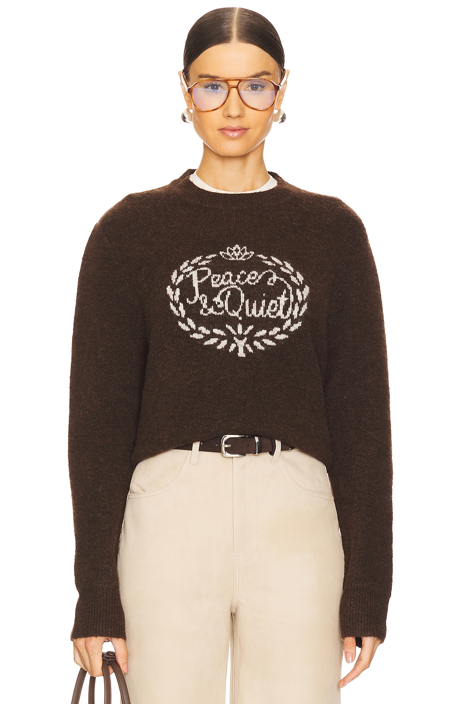 Мохеровый свитер «венок» Museum Of Peace And Quiet, коричневый
Мохеровый свитер «венок» Museum Of Peace And Quiet, коричневый