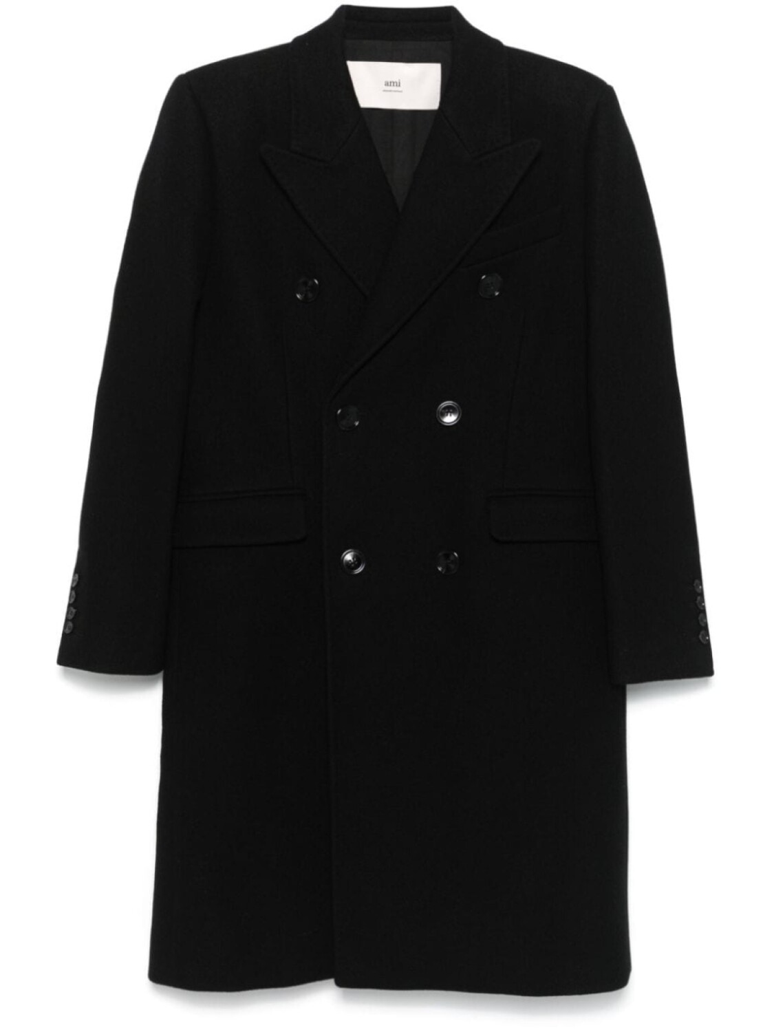 AMI Paris двубортное пальто, черный 
AMI Paris двубортное пальто, черный