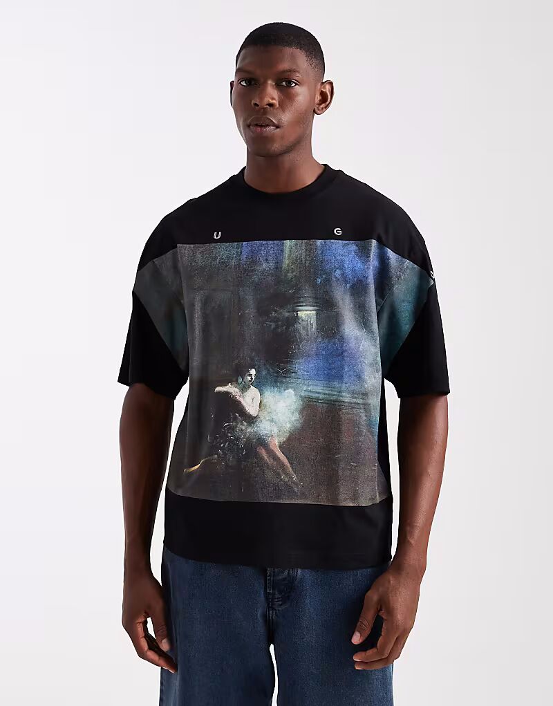 Футболка свободного кроя Dabilo с принтом спереди и сзади, черного цвета Hugo Red
Футболка свободного кроя Dabilo с принтом спереди и сзади, черного цвета Hugo Red