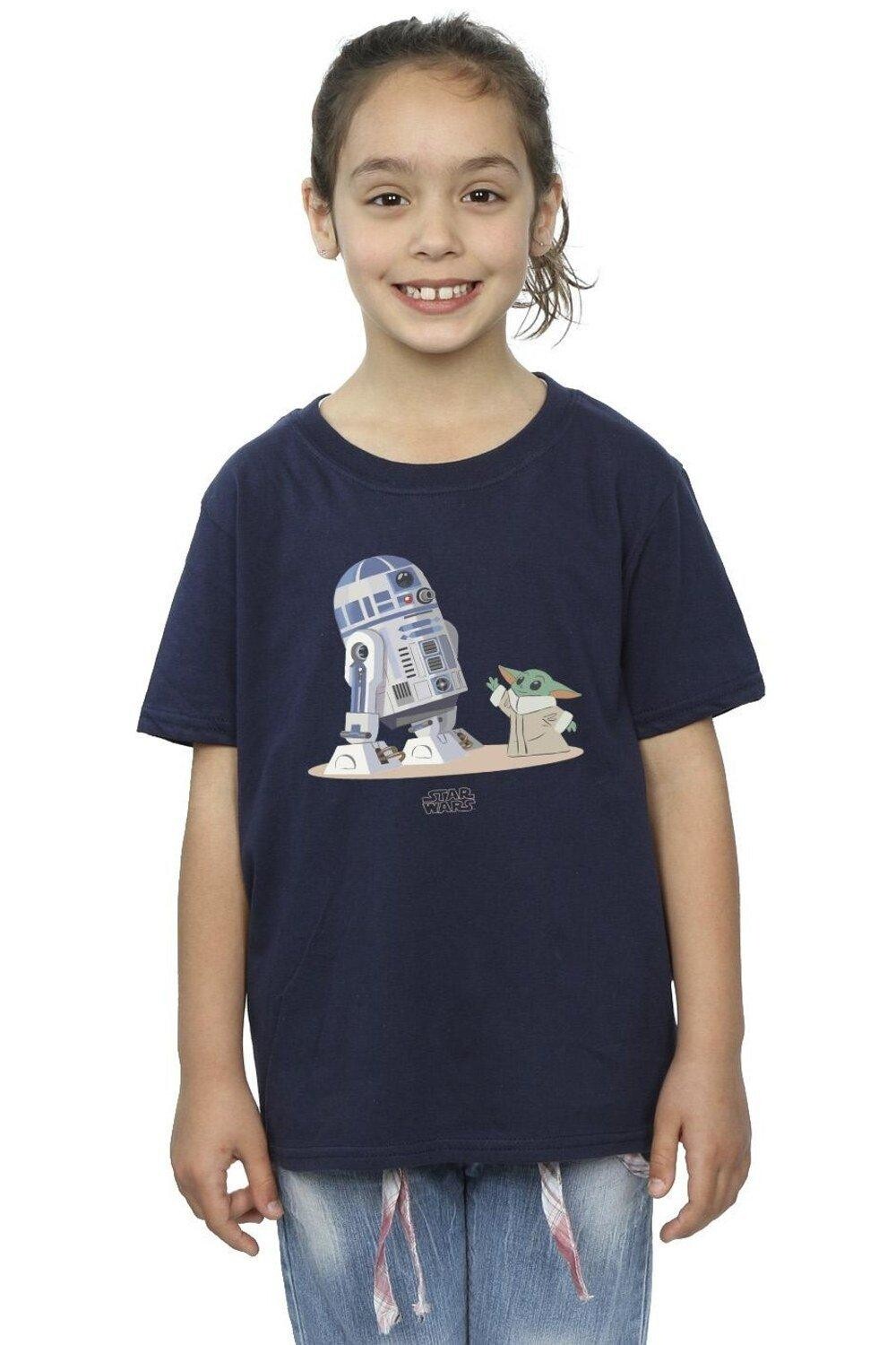 Хлопковая футболка Mandalorian R2D2 и Grogu Star Wars, темно-синий
Хлопковая футболка Mandalorian R2D2 и Grogu Star Wars, темно-синий