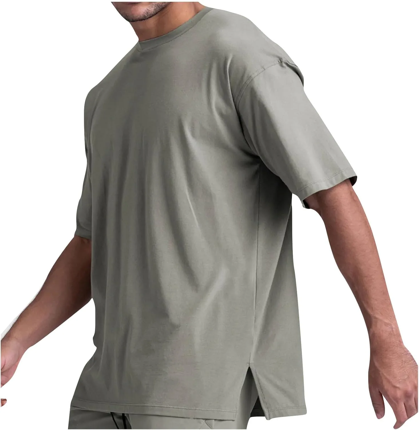 Мужская футболка с боковым разрезом, свободный крой, легкая
Мужская футболка с боковым разрезом, свободный крой, легкая