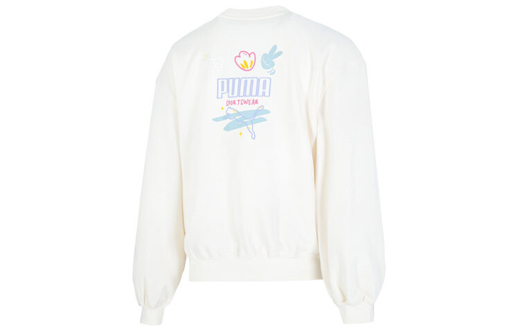 Свитшот женский молочно-белый Puma 
Свитшот женский молочно-белый Puma