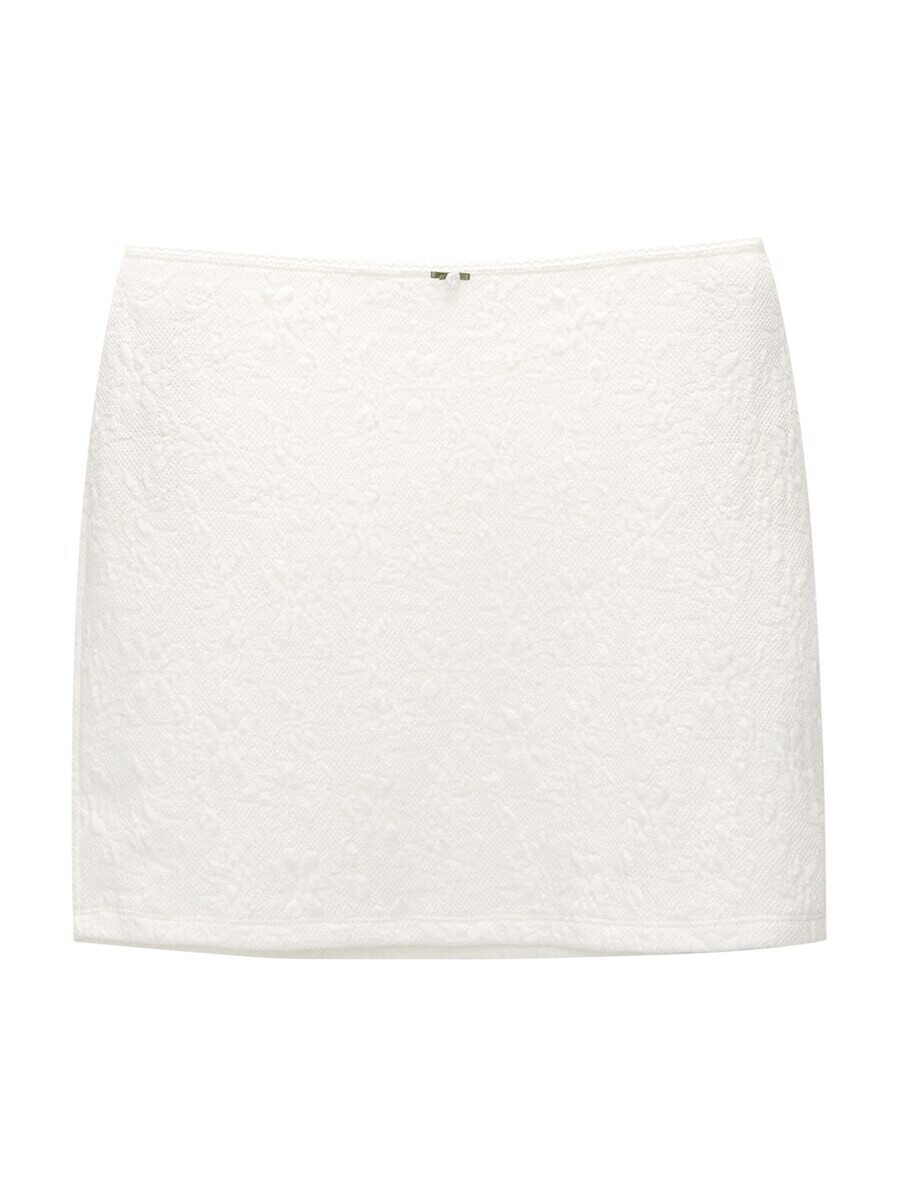Юбка мини Pull&Bear Skirt, белый 
Юбка мини Pull&Bear Skirt, белый