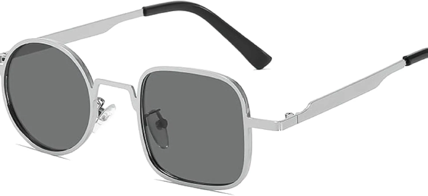 Ретро квадратные солнцезащитные очки для женщин, маленькие, в стиле 90-х, металлик, панк, модные круглые очки 2025 года, защита от УФ-излучения mincl, Silver Black
Ретро квадратные солнцезащитные очки для женщин, маленькие, в стиле 90-х, металлик, панк, модные круглые очки 2025 года, защита от УФ-излучения mincl, Silver Black