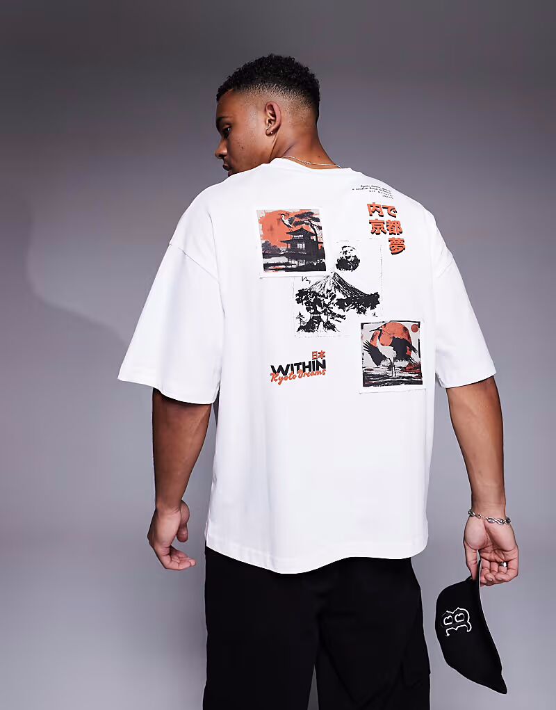 Футболка оверсайз с принтом River Island Kyoto белого цвета
Футболка оверсайз с принтом River Island Kyoto белого цвета