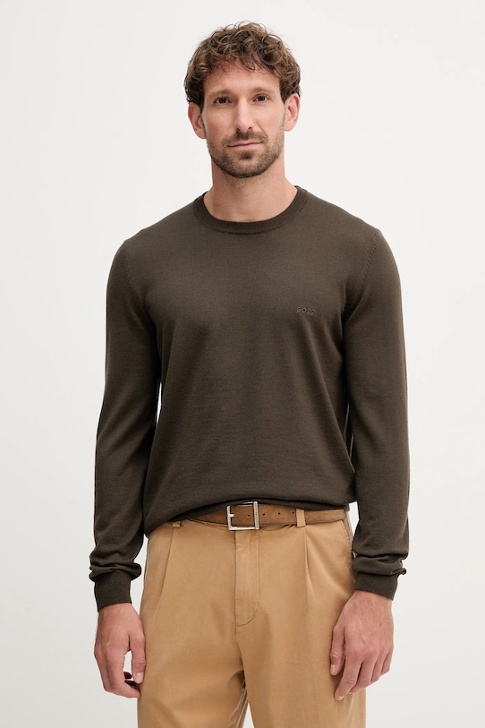 Шерстяной свитер Boss, зеленый
Шерстяной свитер Boss, зеленый