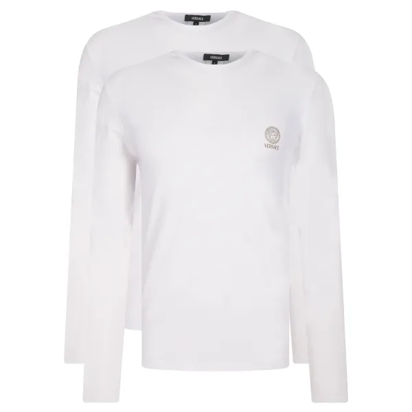 Набор из двух комплектов с длинными рукавами стандартной посадки Versace, белый
Набор из двух комплектов с длинными рукавами стандартной посадки Versace, белый