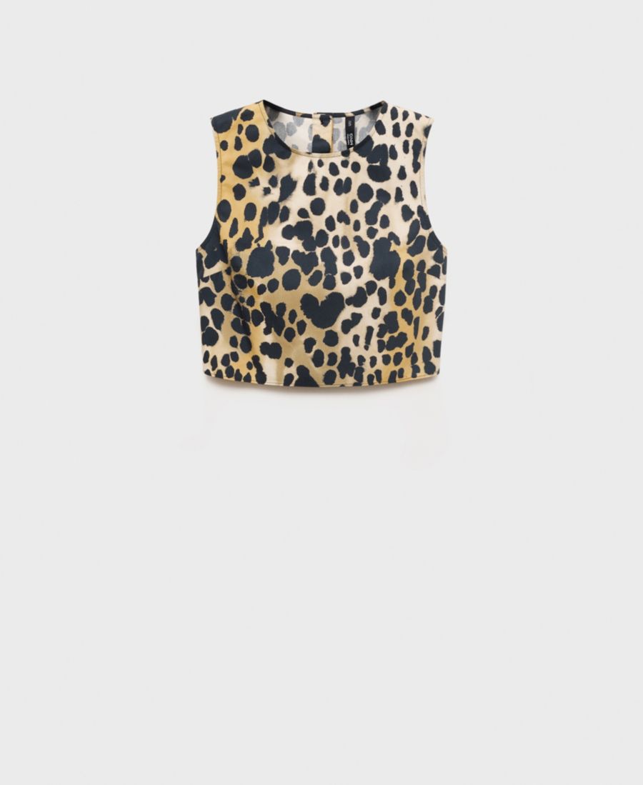 Женский хлопковый укороченный топ с анималистическим принтом MANGO, Black
Женский хлопковый укороченный топ с анималистическим принтом MANGO, Black