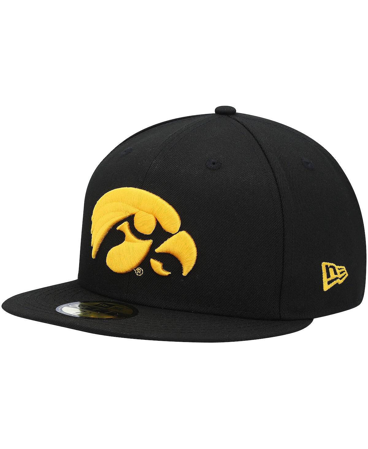 Мужская базовая шляпа с логотипом Iowa Hawkeyes Primary Team черного цвета 59FIFTY New Era
Мужская базовая шляпа с логотипом Iowa Hawkeyes Primary Team черного цвета 59FIFTY New Era