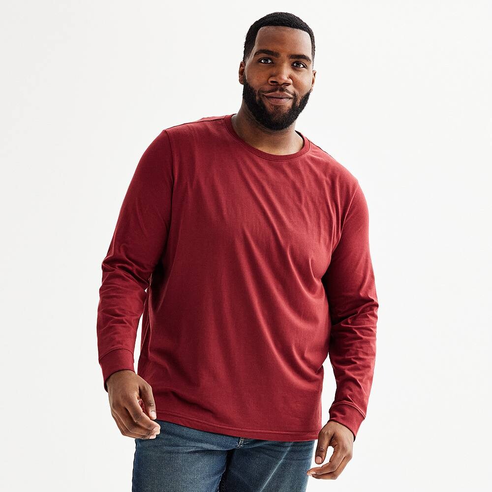 Футболка Big & Tall Sonoma Goods For Life с круглым вырезом, цвет Burgundy 
Футболка Big & Tall Sonoma Goods For Life с круглым вырезом, цвет Burgundy