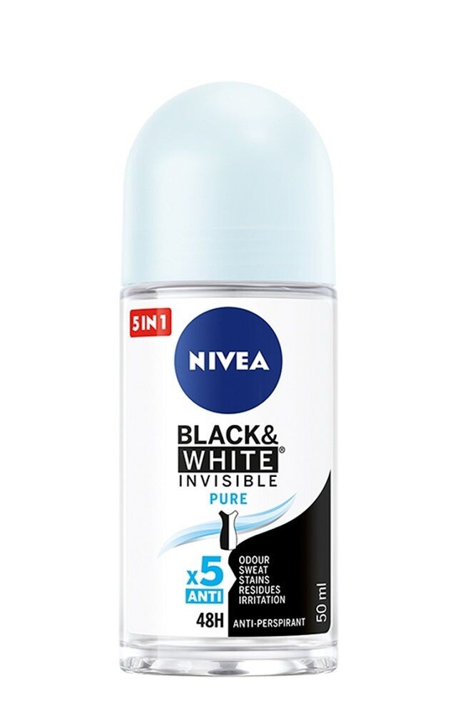 Nivea Black&White Invisible Pure антиперспирант для женщин, 50 ml
Nivea Black&White Invisible Pure антиперспирант для женщин, 50 ml