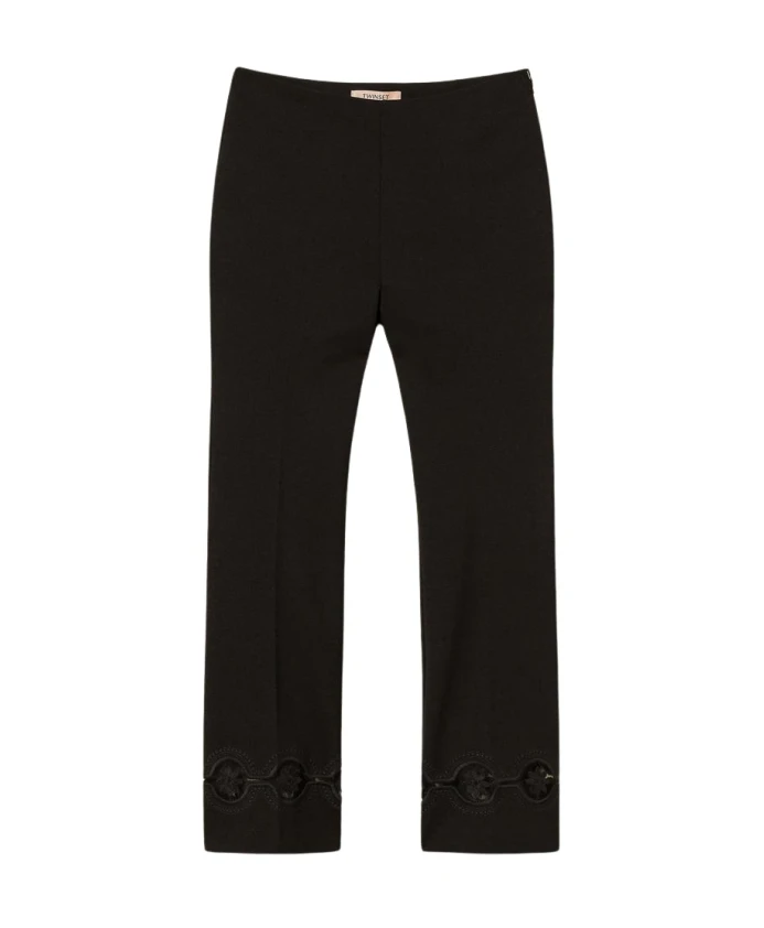 Брюки с перфорированным узором Twinset, черный
Брюки с перфорированным узором Twinset, черный