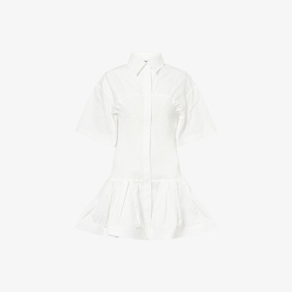 Платье мини Amy Lynn из хлопкового поплина с присборенной кокеткой и расклешенным подолом, белый
Платье мини Amy Lynn из хлопкового поплина с присборенной кокеткой и расклешенным подолом, белый