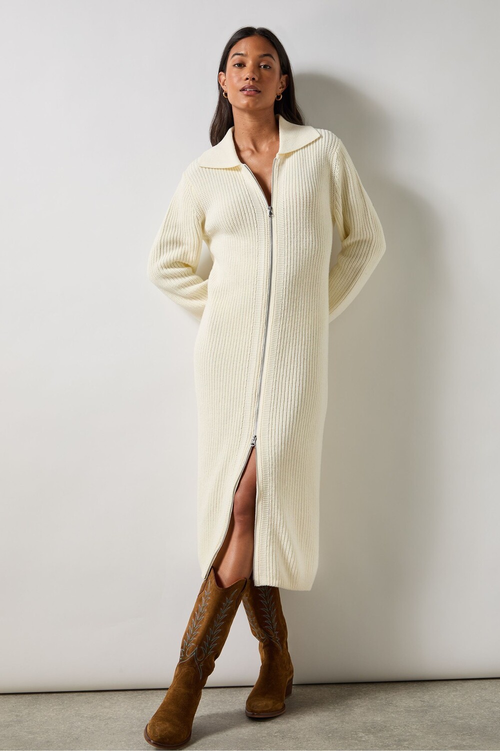 Трикотажное платье на молнии Ro&Zo, бежевый
Трикотажное платье на молнии Ro&Zo, бежевый