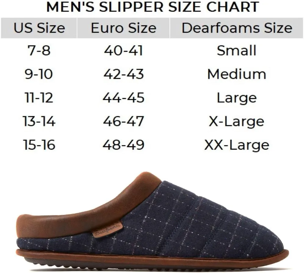 Мужские домашние тапочки Dearfoams Asher с дышащей мемори-пеной, темно-синий
Мужские домашние тапочки Dearfoams Asher с дышащей мемори-пеной, темно-синий