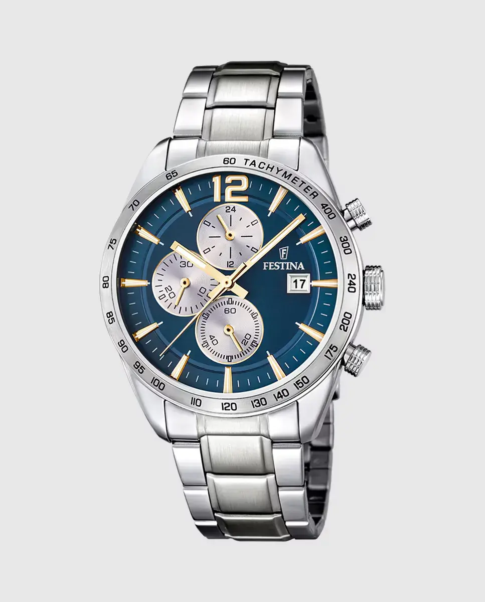 F16759/7 Мужские часы Timeless Chronograph из серебряной стали Festina, серебряный
F16759/7 Мужские часы Timeless Chronograph из серебряной стали Festina, серебряный