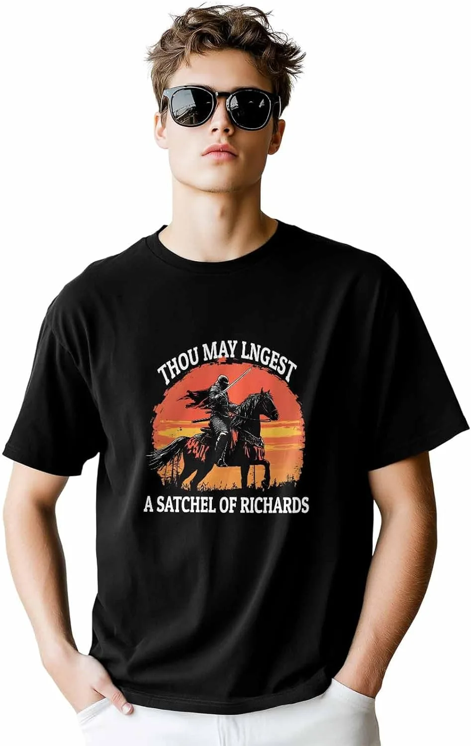 Knight Sunset Men's Graphic T-Shirt, Casual Short Sleeve Men's Printed Tee, Retro Summer Crewneck Top, Trendy Gift for Men JasmineM
Knight Sunset Men's Graphic T-Shirt, Casual Short Sleeve Men's Printed Tee, Retro Summer Crewneck Top, Trendy Gift for Men JasmineM