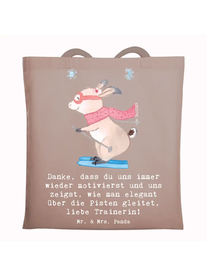 Сумка для переноски Mr & Mrs Panda Skifahren Trainerin Liebe, пастельно-коричневый
Сумка для переноски Mr & Mrs Panda Skifahren Trainerin Liebe, пастельно-коричневый