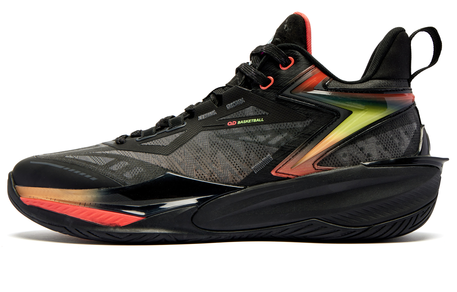 QIAODAN Баскетбольные кроссовки Phantom 6 ELITE мужские, средние, черные, сине-оранжевые 
QIAODAN Баскетбольные кроссовки Phantom 6 ELITE мужские, средние, черные, сине-оранжевые