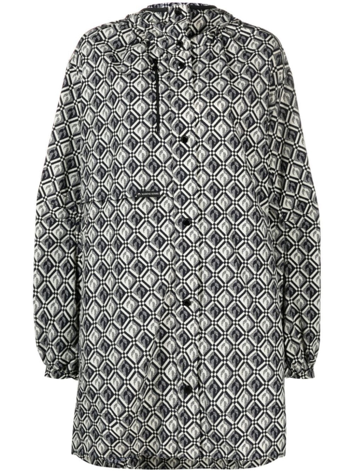 Marine Serre ветровка Moon Diamant с капюшоном, черный
Marine Serre ветровка Moon Diamant с капюшоном, черный