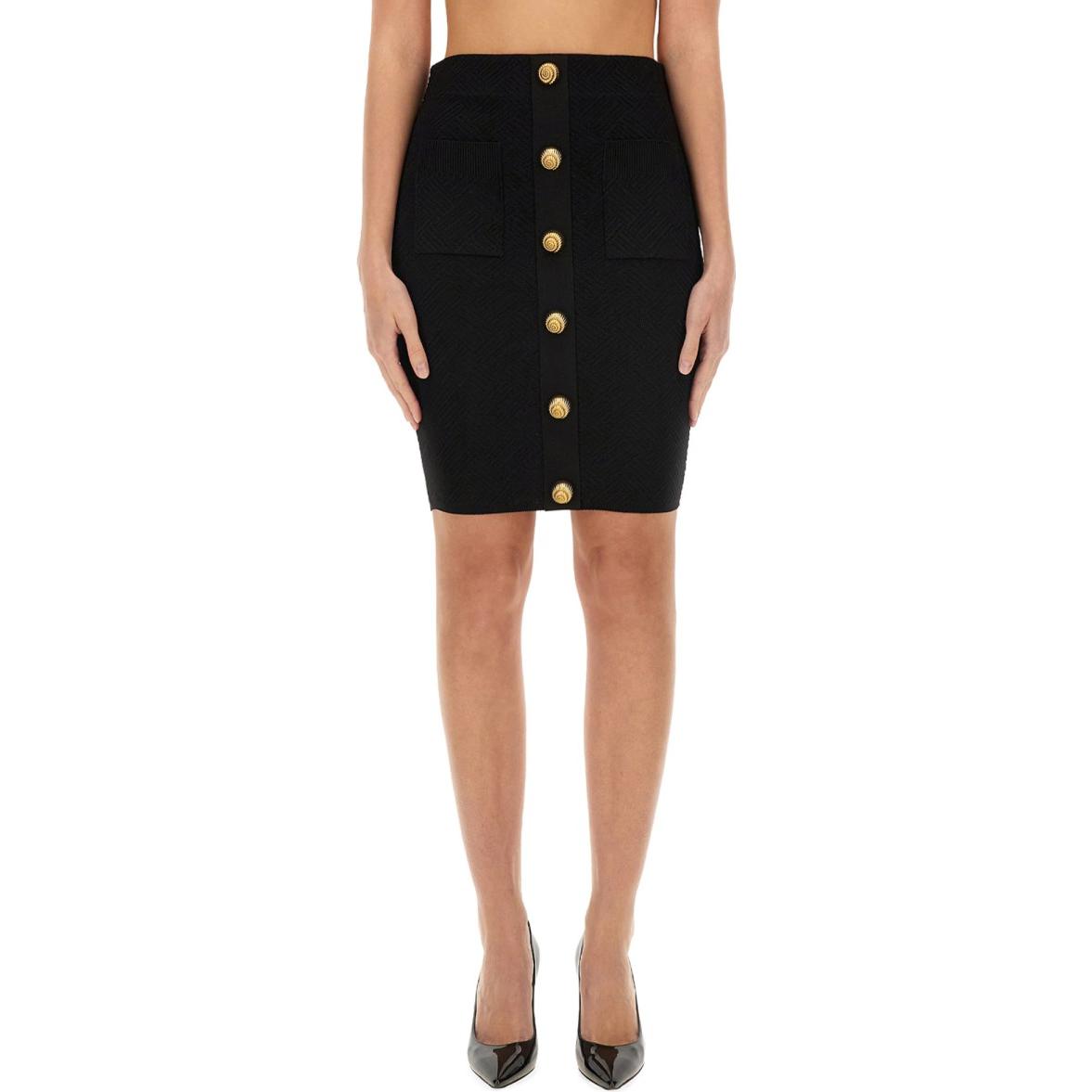 Юбка-карандаш в елочку BALMAIN, черный
Юбка-карандаш в елочку BALMAIN, черный