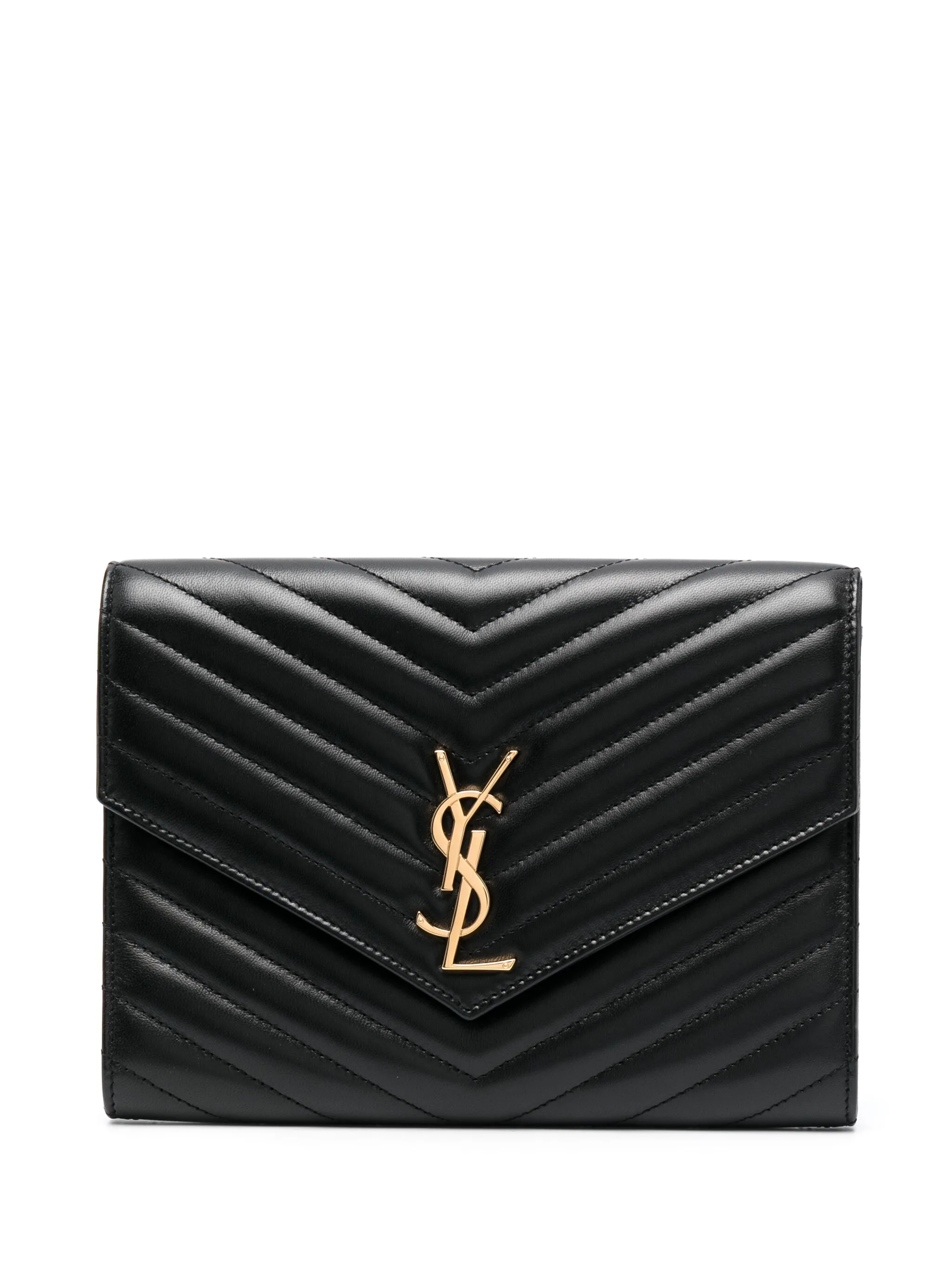 Стеганый клатч Cassandre Saint Laurent, черный
Стеганый клатч Cassandre Saint Laurent, черный