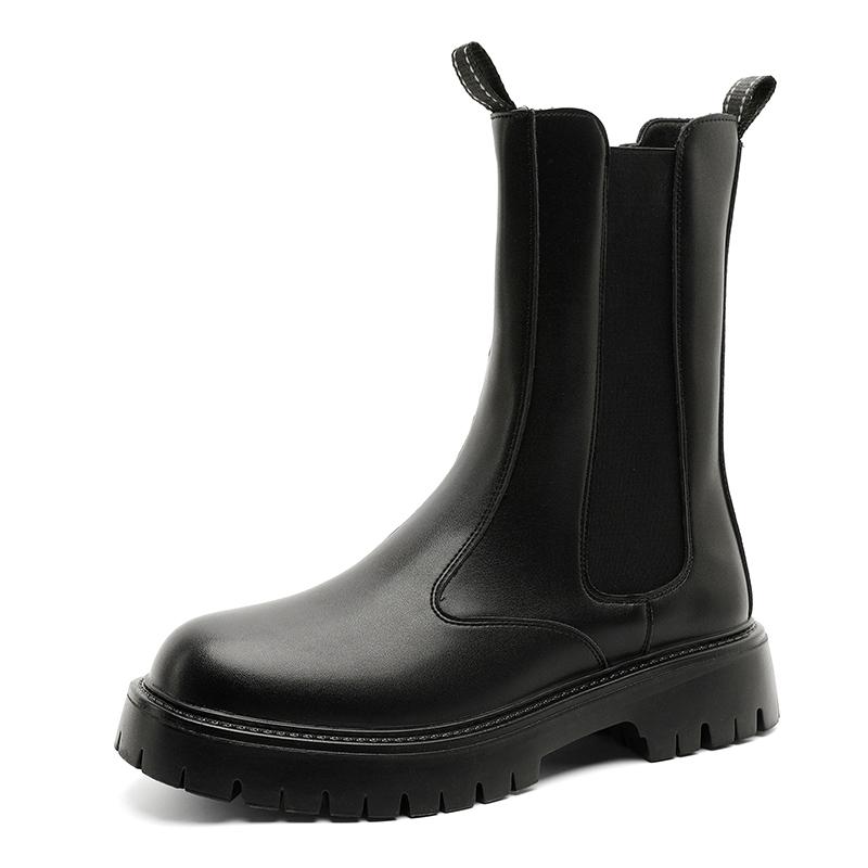 Dounkol Крутые мужские челси-ботинки черные с потайной платформой, цвет Black Hidden Wedge
Dounkol Крутые мужские челси-ботинки черные с потайной платформой, цвет Black Hidden Wedge