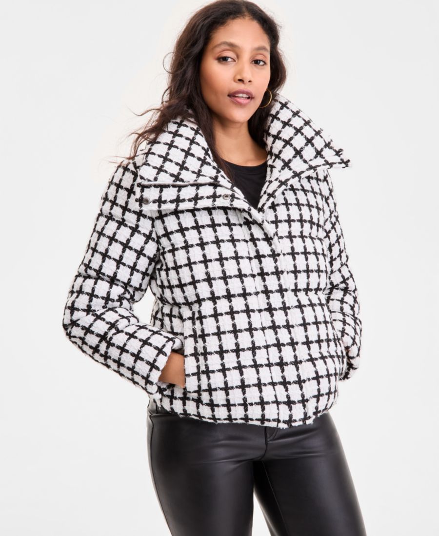 Женское короткое твидовое пуховое пальто BCBGMAXAZRIA, Cream/Black
Женское короткое твидовое пуховое пальто BCBGMAXAZRIA, Cream/Black