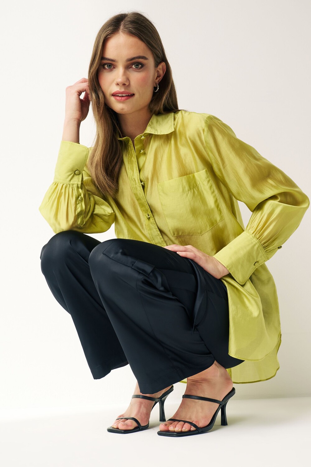 Прозрачная рубашка оверсайз с длинными рукавами Next, зеленый
Прозрачная рубашка оверсайз с длинными рукавами Next, зеленый